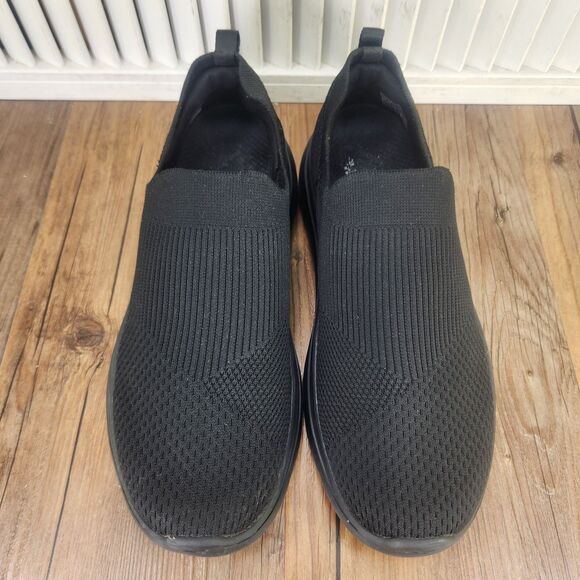 Skechers Go Walk Arch Fit Iconic Womens Sz 10 Triple Black Walking Loafers Shoes - Picture 8 of 9